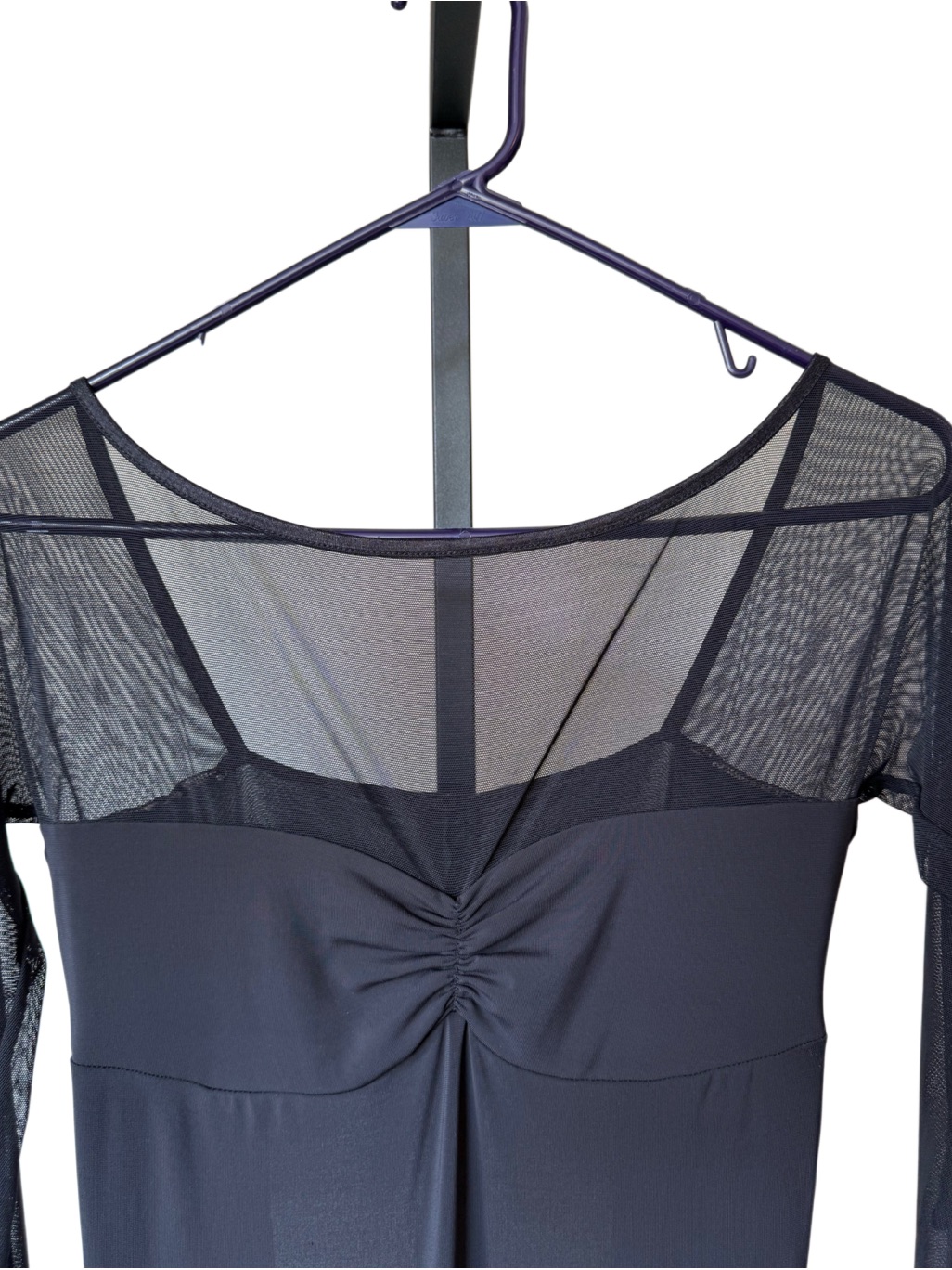 Vintage Y2k Mesh Sheer Fairy Whimsigoth Witchy Grunge Black Maxi Dress Size M — image 4 of 8